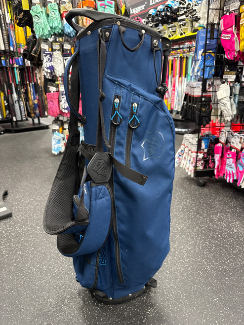 Vist Large View of Product Image Which is Used Wilson STAFF ECO Mens Stand Bag Navy Blue