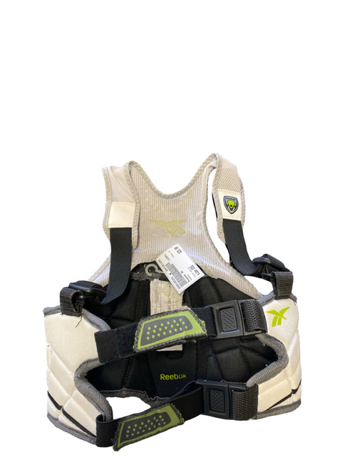 Vist Large View of Product Image Which is Used Reebok 3K Lacrosse Rib Pads White XXS