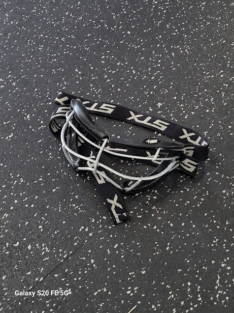 Vist Large View of Product Image Which is Used STX 4SIGHT PLUS Lacrosse Facial Protect Black Senior