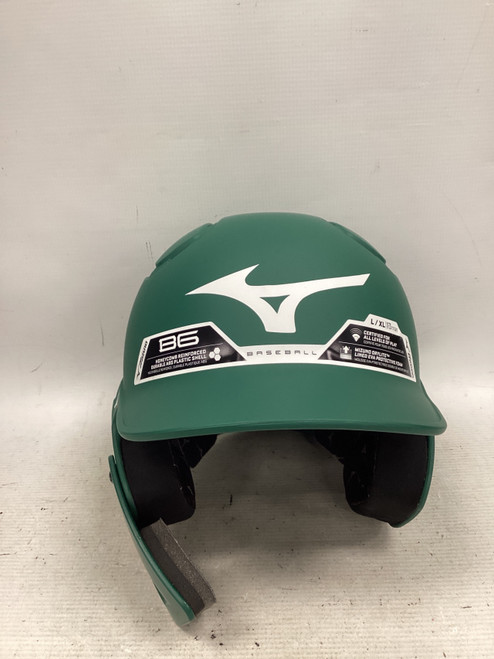 Vist Large View of Product Image Which is Used Mizuno B6 HELMET Batting Helmet w/Mask Green XL