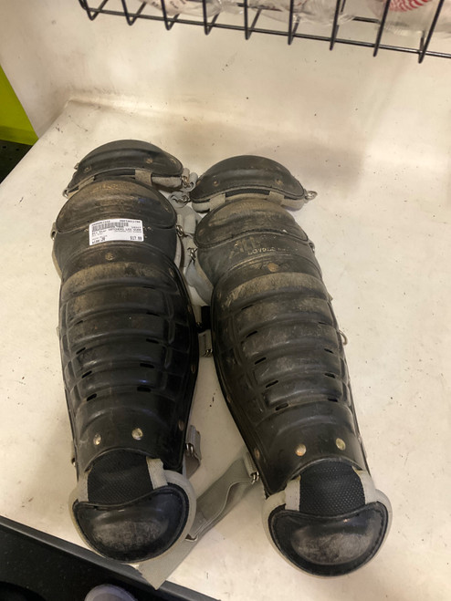 Vist Large View of Product Image Which is Used All Star CATCHERS LEG GUARDS Catchers Leg Guards Black Junior