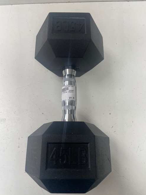 Vist Large View of Product Image Which is Used Hex Dumbbell (Each) 45 lb