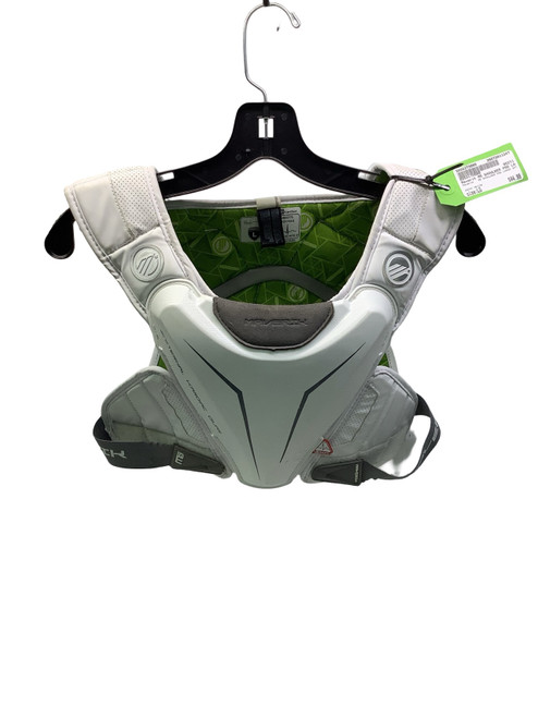 Vist Large View of Product Image Which is Used Maverik M5 SHOULDER PAD LARGE WHT Lacrosse Shoulder Pads White LG