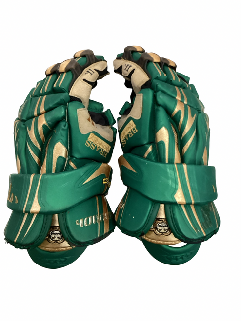 Vist Large View of Product Image Which is Used Warrior BRASS MONKEY Senior Gloves Green 12 1/2"