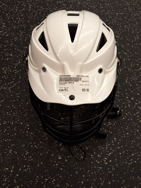 Vist Large View of Product Image Which is Used Cascade CPV-R Lacrosse Helmet White M/L