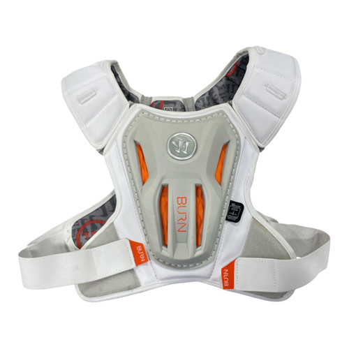 Vist Large View of Product Image Which is Used Warrior BURN Lacrosse Rib Pads White SM
