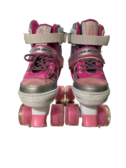 Vist Large View of Product Image Which is Used C-LUO COOL BEAR SZ 10-13 YTH Child Roller Quad Skates Pink Adjustable