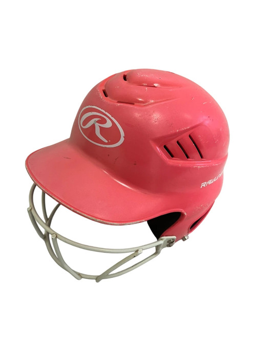 Vist Large View of Product Image Which is Used Rawlings RCFH OS Batting Helmet w/Mask