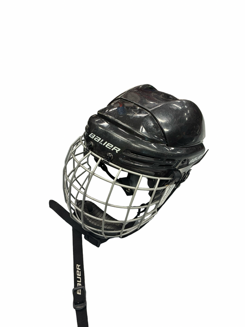Vist Large View of Product Image Which is Used Bauer TRUE VISION HELMET Helmet Cage Combo Black SM