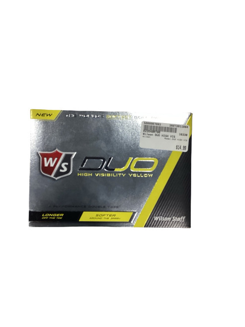 Vist Large View of Product Image Which is Used Wilson DUO HIGH VIS 12 Pack - Golf Balls