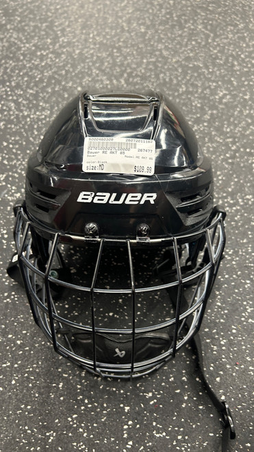 Vist Large View of Product Image Which is Used Bauer RE AKT 85 Helmet Cage Combo Black MD