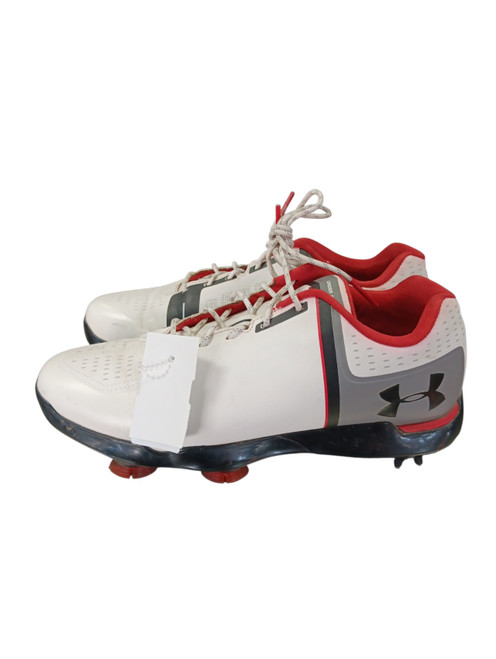 Vist Large View of Product Image Which is Used Under Armour Jr Golf Shoes White Junior 06