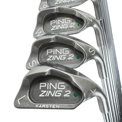 Vist Large View of Product Image Which is Used Ping ZING 2 GREEN DOT Men's RH Iron Set 2I-LW Steel Shaft