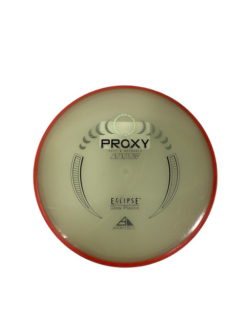 Vist Large View of Product Image Which is Used Axiom PROXY ECLIPSE GLOW PLASTIC PUTTER Disc Golf Putter Red