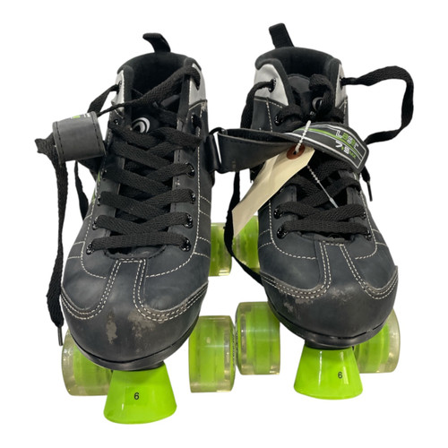 Vist Large View of Product Image Which is Used RollerDerby LASER 7.9 MAX Junior Roller Quad Skates Green Junior 06