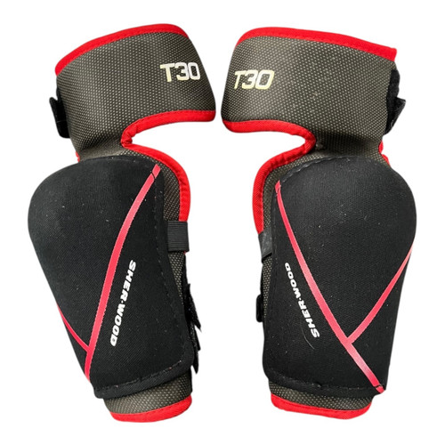 Vist Large View of Product Image Which is Used Sher-wood T30 EP Senior Elbow Pads LG