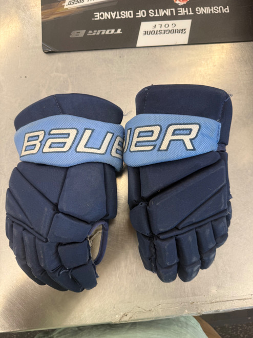 Vist Large View of Product Image Which is Used Bauer VAPOR TEAM ELITE Senior Gloves Navy Blue 14"