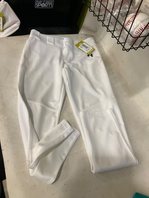 Vist Large View of Product Image Which is Used Under Armour BASEBALL PANTS YXL BB/SB Pant Boys White XL