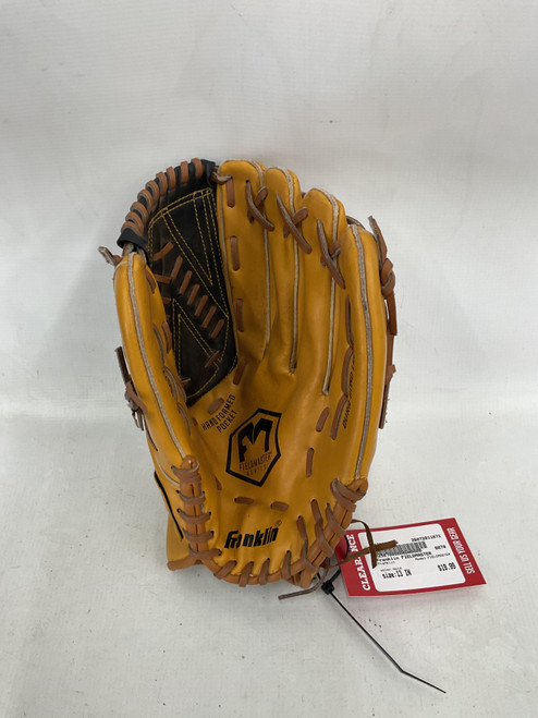 Vist Large View of Product Image Which is Used Franklin FIELDMASTER BB/SB Glove RH Throw Gold 13"