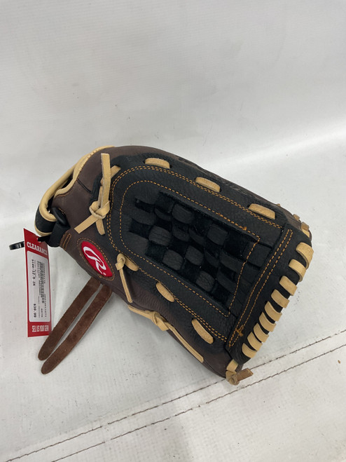 Vist Large View of Product Image Which is Used Rawlings RBG36BC BB/SB Glove RH Throw Brown 12 1/2"