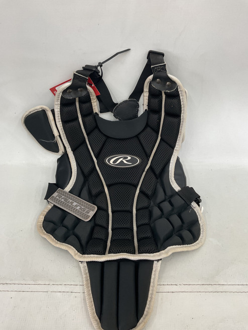 Vist Large View of Product Image Which is Used Rawlings RAWLINGS CHEST PROTECTOR Catchers Chest Protector Black Junior