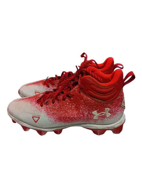 Vist Large View of Product Image Which is Used Under Armour Adult FB Cleats Red Senior 10
