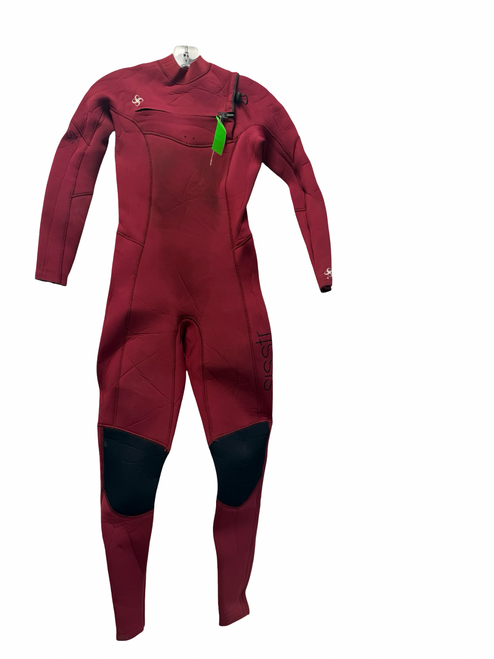 Vist Large View of Product Image Which is Used 7 Seas Sisstr Evolution Womens 4/3mm Chest Zip Full Suit Wetsuit Maroon Size 8