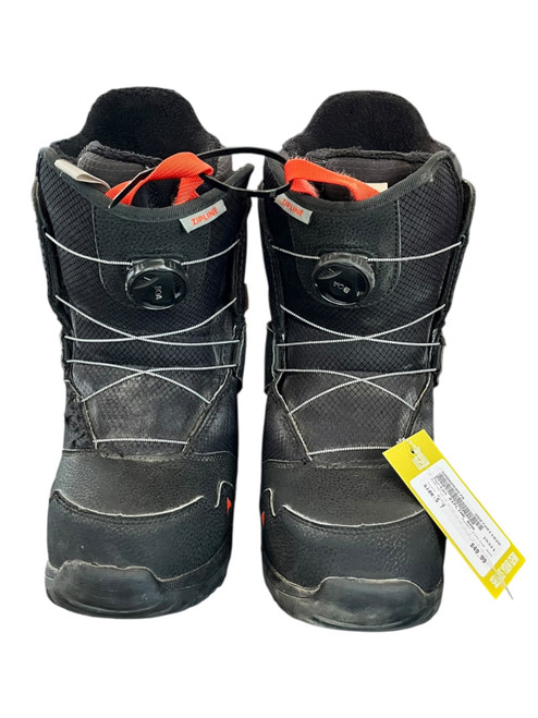 Vist Large View of Product Image Which is Used Burton ZIPLINE BOA Boys Snowboard Boots Black Senior 7