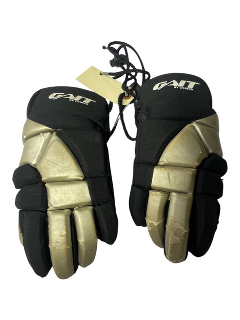 Vist Large View of Product Image Which is Used Gait GLOVES Lacrosse Gloves Mens Silver And Black 10"
