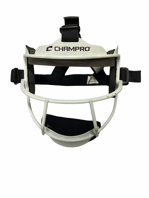 Vist Large View of Product Image Which is Used Champro CM01Y BB/SB Fielders Mask White Fits all
