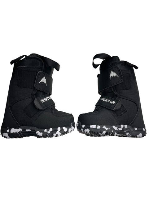 Vist Large View of Product Image Which is Used Burton KIDS MINI GROM Boys Snowboard Boots Black Youth 07.0