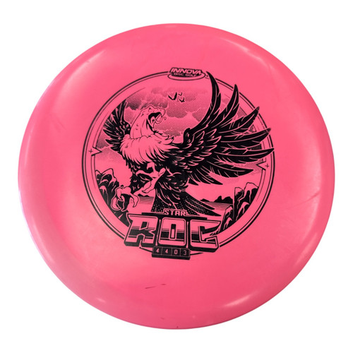 Vist Large View of Product Image Which is Used Innova STAR ROC Disc Golf Mid Range Pink