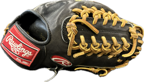 Vist Large View of Product Image Which is Used Rawlings PRO200-4JBT BB/SB Glove RH Throw Black 11 1/2"