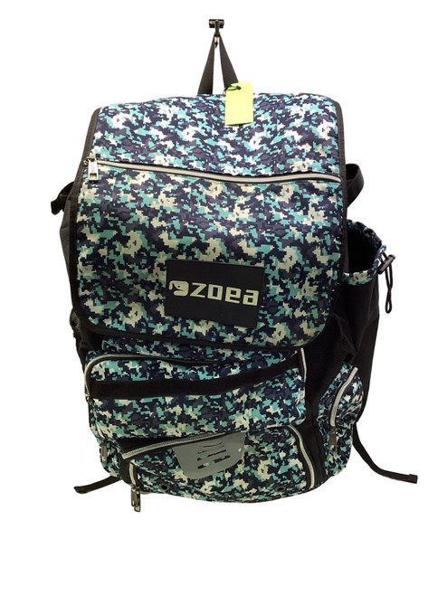 Vist Large View of Product Image Which is Used ZOEA BLUE CAMO 2 BAT BACKPACK BB/SB Player Backpack Carolina Blue