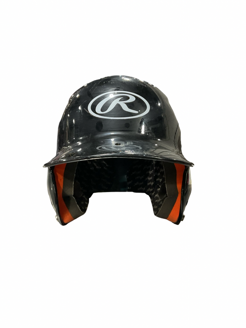 Vist Large View of Product Image Which is Used Rawlings 6 1/4-6 7/8 BLK HELMET Batting Helmet No Mask Black One Size