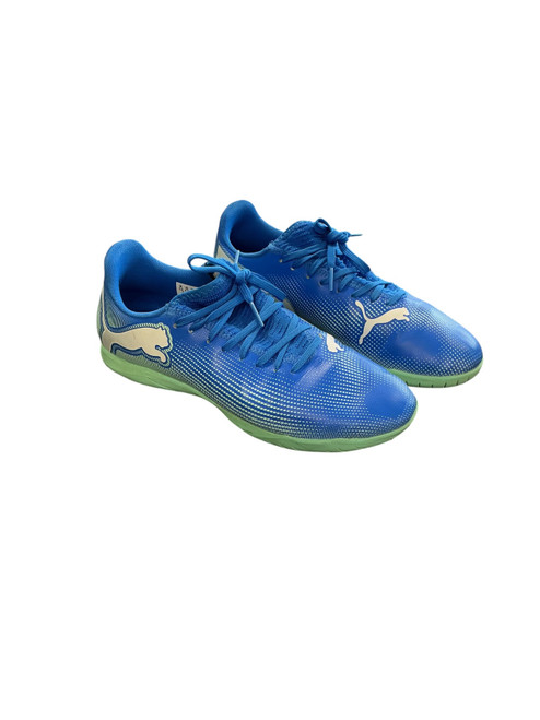 Vist Large View of Product Image Which is Used Puma Soccer Indoor Shoes Royal Blue Youth 06.5