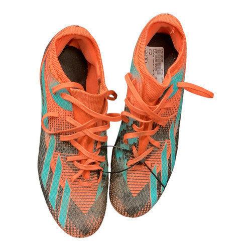 Vist Large View of Product Image Which is Used Adidas Soccer Cleats Orange Youth 08.5