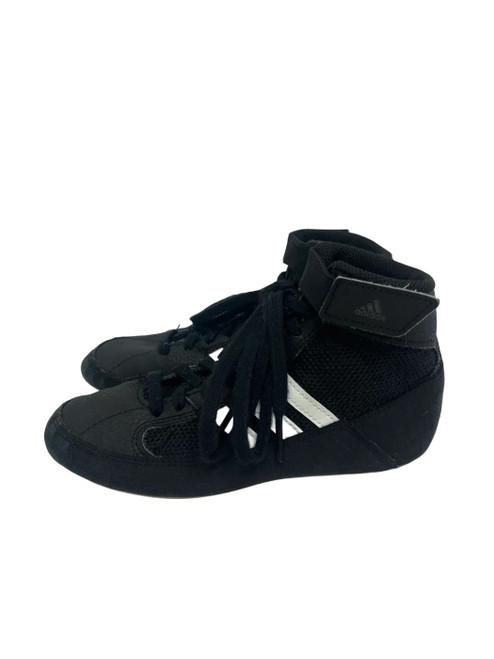 Vist Large View of Product Image Which is Used Adidas HVC Jr 1 Wrestling Shoes Black 