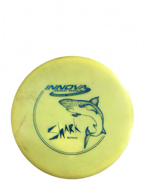 Vist Large View of Product Image Which is Used Innova DX SHARK Disc Golf Mid Range Yellow