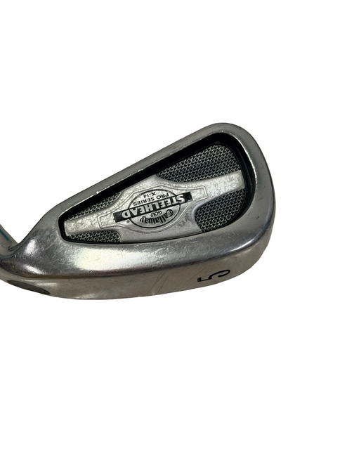 Vist Large View of Product Image Which is Used Callaway STEELHEAD PRO SERIES X-14 Mens Individual Iron RH 5 Iron 37.5" w/ Rifle FCM 6.0 Shaft