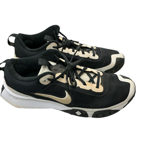 Vist Large View of Product Image Which is Used Nike AIR DIAMOND VARSITY TURF BB/SB Cleats Black And White Senior 12