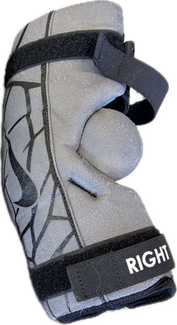 Vist Large View of Product Image Which is Used Nike GREY Lacrosse Arm Pads/Guards Grey Junior