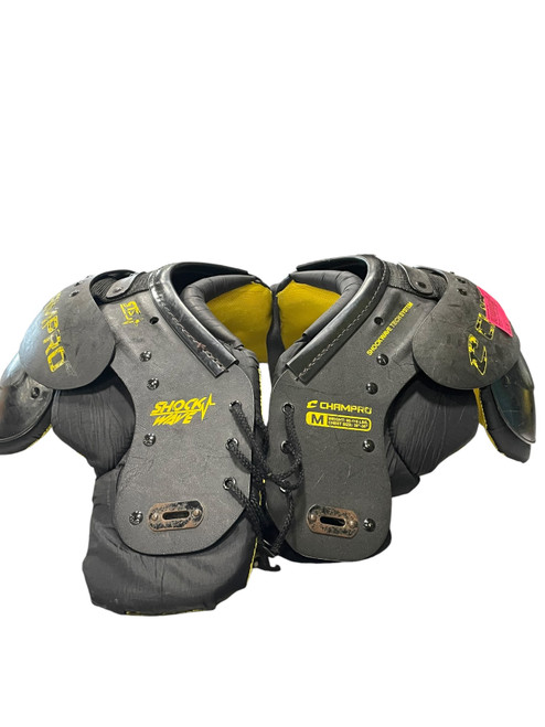 Vist Large View of Product Image Which is Used Champro SHOCK WAVE FB Shoulder Pads Black MD