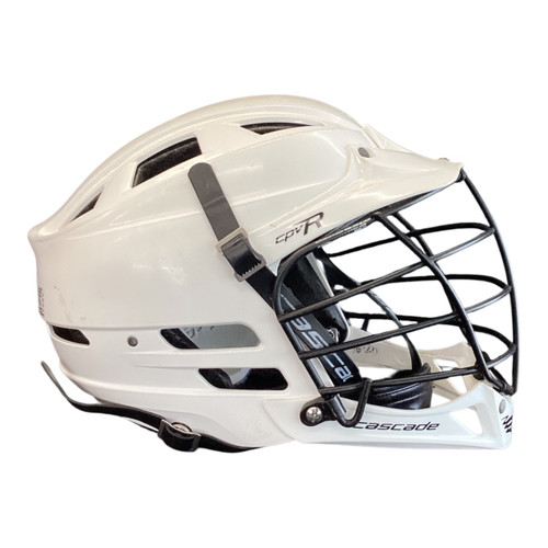 Vist Large View of Product Image Which is Used Cascade CPV-R Lacrosse Helmet White XS