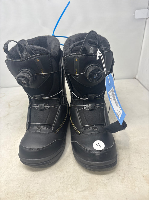 Vist Large View of Product Image Which is Used Salomon BOA Mens Snowboard Boots Black Senior 4