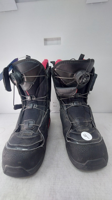 Vist Large View of Product Image Which is Used Salomon BOA Mens Snowboard Boots Black Senior 4