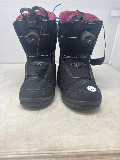Vist Large View of Product Image Which is Used Salomon BOA Mens Snowboard Boots Black Senior 6
