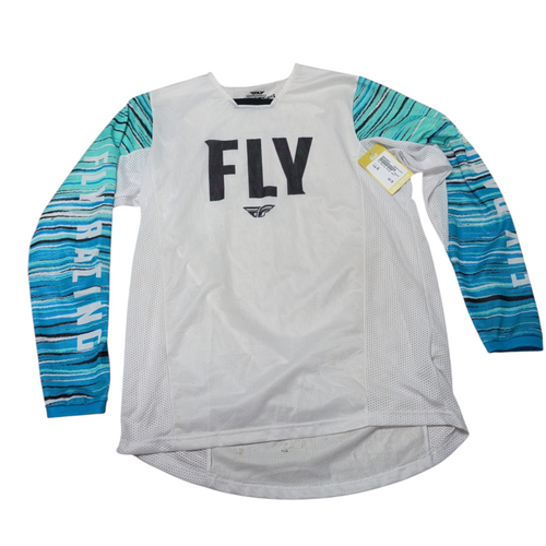 Vist Large View of Product Image Which is Used Fly Racing Adult Top Teal Medium