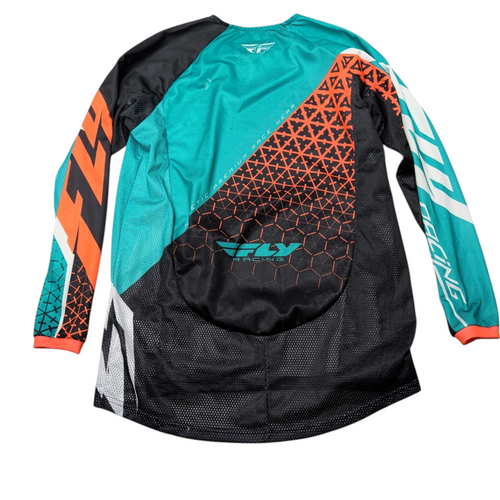 Vist Large View of Product Image Which is Used Fly Racing Adult Motocross Top Teal Large