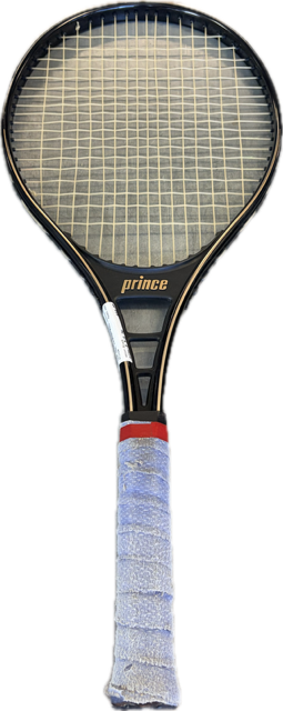 Vist Large View of Product Image Which is Used Prince PRO Adult Tennis Racquet Black 4 3/8"